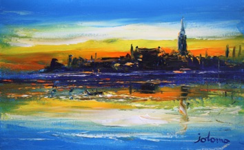 Sunset the secret gardens Venice 10x16